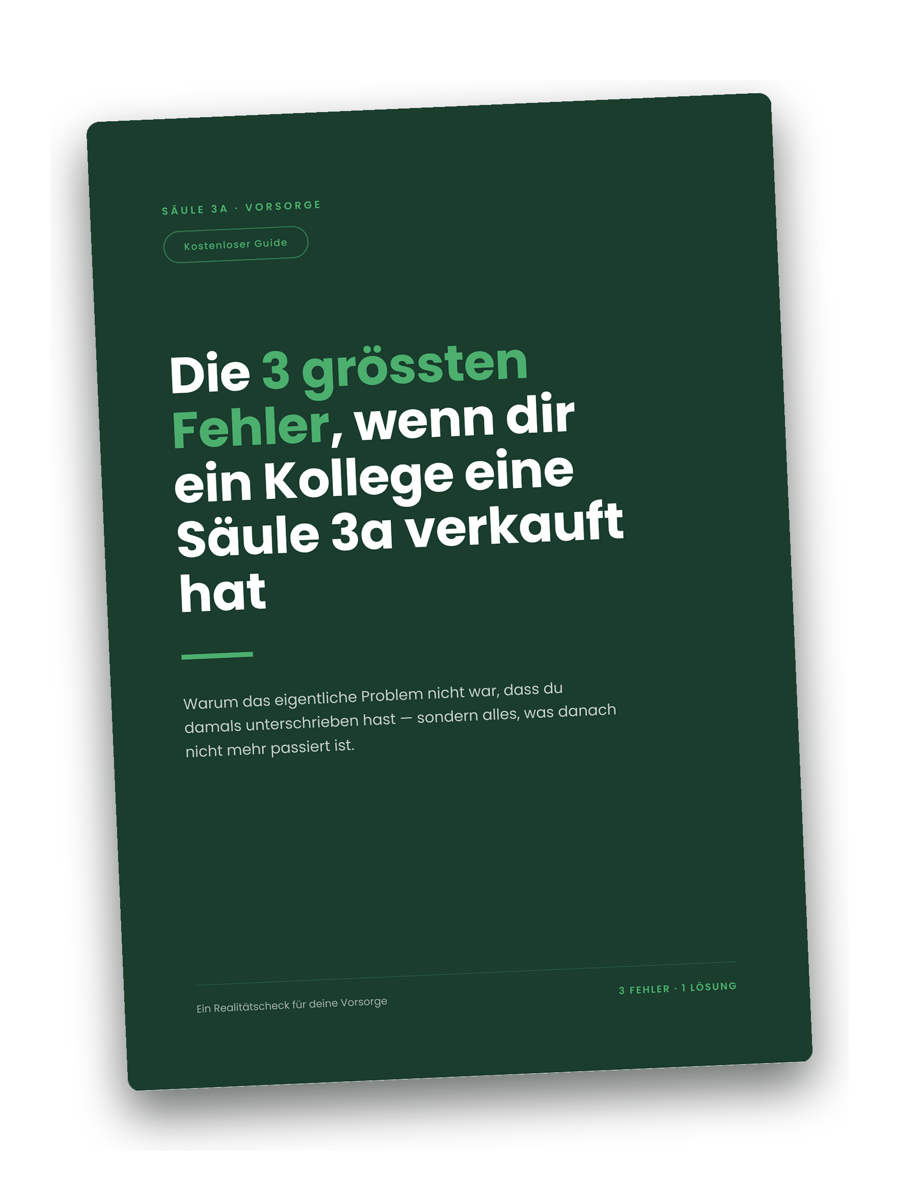 Der Guide — Die 3 grössten Fehler bei einer Säule 3a, Vorschau